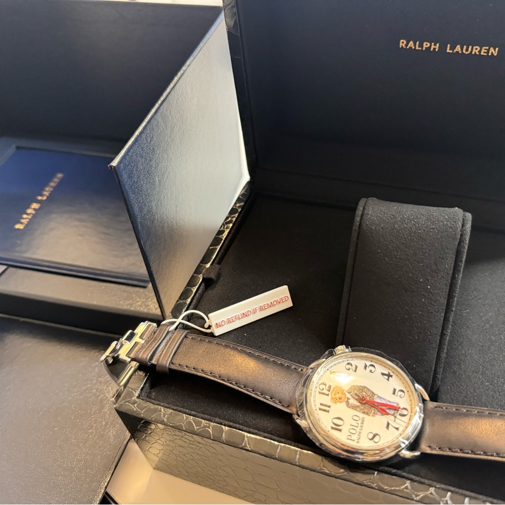 $2500 42mm polo bear watch Ralph Lauren NEW